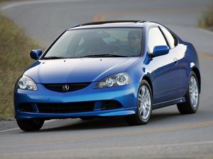 Превью обои acura, rsx, 2005, синий, вид спереди, стиль, акура, авто, дорога