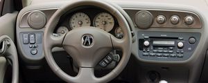 Превью обои acura, rsx, 2005, салон, интерьер, руль, спидометр