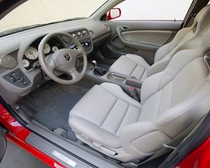 Превью обои acura, rsx, 2006, салон, интерьер, руль, спидометр