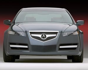 Превью обои acura, tl, 2003, серый, вид спереди, стиль, концепт кар, авто, акура