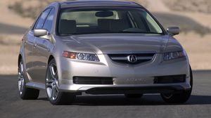 Превью обои acura, tl, 2004, серебряный металлик, вид спереди, стиль, авто, акура