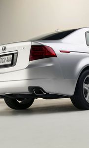 Превью обои acura, tl, 2004, белый металлик, вид сбоку, стиль, авто, акура