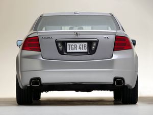 Превью обои acura, tl, 2004, белый металлик, вид сзади, стиль, акура, авто