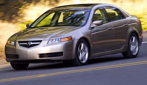 Превью обои acura, tl, 2004, серый металлик, вид сбоку, стиль, акура, авто, скорость, природа