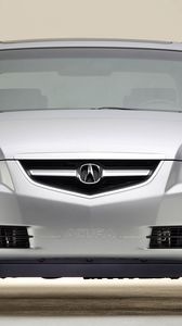 Превью обои acura, tl, 2004, белый металлик, вид спереди, стиль, авто