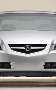 Превью обои acura, tl, 2004, белый металлик, вид спереди, стиль, авто