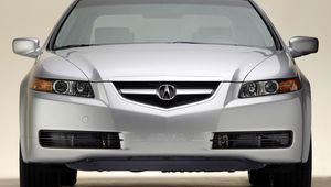 Превью обои acura, tl, 2004, белый металлик, вид спереди, стиль, авто