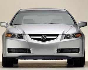 Превью обои acura, tl, 2004, белый металлик, вид спереди, стиль, авто