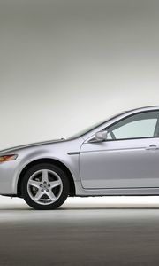 Превью обои acura tl, 2004, серебряный металлик, вид сбоку, стиль, акура, авто