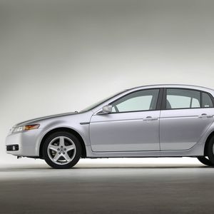 Превью обои acura tl, 2004, серебряный металлик, вид сбоку, стиль, акура, авто