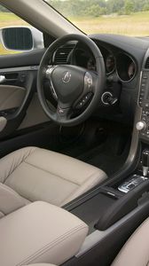 Превью обои acura, tl, 2007, интерьер, салон, руль, спидометр