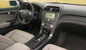 Превью обои acura, tl, 2007, интерьер, салон, руль, спидометр