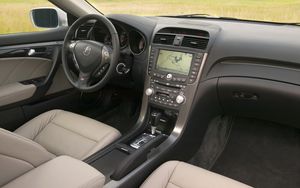 Превью обои acura, tl, 2007, интерьер, салон, руль, спидометр