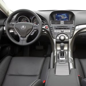 Превью обои acura, tl, 2008, салон, интерьер, руль, спидометр