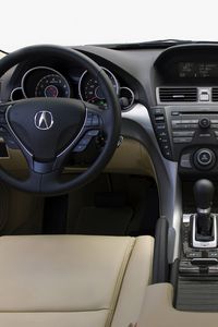 Превью обои acura, tl, 2008, салон, интерьер, руль, спидометр