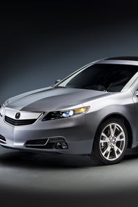 Превью обои acura, tl, 2011, серый металлик, вид спереди, стиль, авто