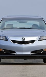 Превью обои acura, tl, 2011, серебряный металлик, вид спереди, стиль, акура, небо, природа, асфальт