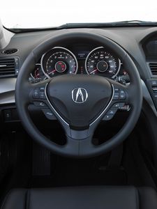 Превью обои acura, tl, 2011, салон, интерьер, руль, спидометр