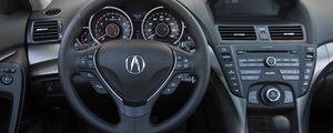 Превью обои acura, tl, 2011, салон, интерьер, руль, спидометр