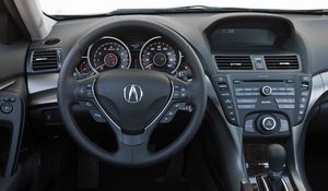 Превью обои acura, tl, 2011, салон, интерьер, руль, спидометр