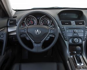 Превью обои acura, tl, 2011, салон, интерьер, руль, спидометр