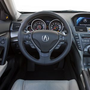 Превью обои acura, tl, 2011, салон, интерьер, руль, спидометр