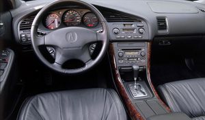 Превью обои acura, tl, салон, интерьер, руль, спидометр