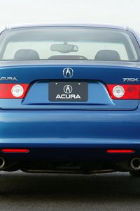 Превью обои acura, tsx, 2003, синий, вид сзади, стиль, авто, акура, природа, асфальт