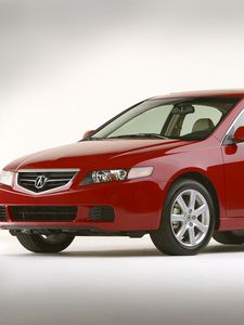 Превью обои acura, tsx, 2003, красный, вид сбоку, стиль, авто, акура