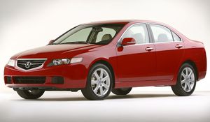 Превью обои acura, tsx, 2003, красный, вид сбоку, стиль, авто, акура