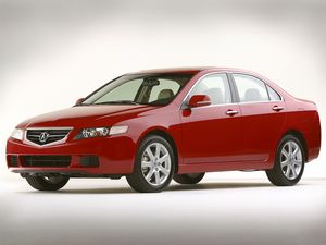 Превью обои acura, tsx, 2003, красный, вид сбоку, стиль, авто, акура