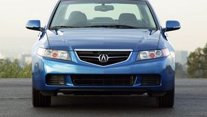 Превью обои acura, tsx, 2003, синий, вид спереди, стиль, авто, акура, асфальт