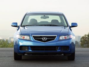 Превью обои acura, tsx, 2003, синий, вид спереди, стиль, авто, акура, асфальт