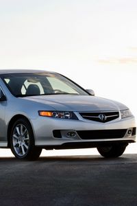 Превью обои acura, tsx, 2006, серый металлик, стиль, авто, акура, асфальт