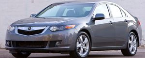 Превью обои acura, tsx, 2008, серый, вид спереди, стиль, авто, акура, асфальт