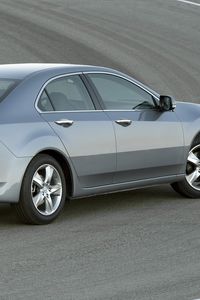 Превью обои acura, tsx, 2010, серый металлик, вид сбоку, стиль, авто, акура, асфальт