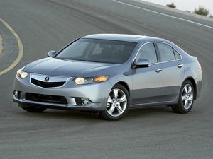 Превью обои acura, tsx, 2010, серый металлик, вид спереди, стиль, авто, акура, асфальт