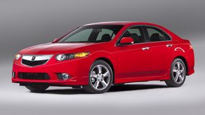 Превью обои acura, tsx, 2011, красный, вид сбоку, стиль, авто, акура