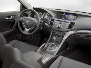 Превью обои acura, tsx, салон, интерьер, руль, спидометр