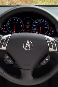 Превью обои acura, tsx, салон, интерьер, руль, спидометр