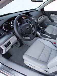 Превью обои acura, tsx, салон, интерьер, руль, спидометр