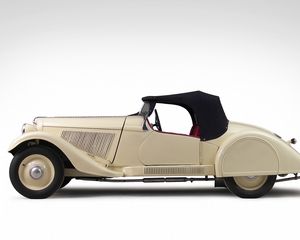 Превью обои adler, 1935, бежевый, вид сбоку, стиль, авто, ретро