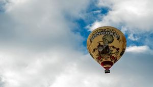 Превью обои аэростат, воздушный шар, полет, небо, облака