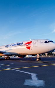 Превью обои airbus, a330, 300, czech, airlines