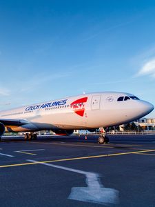 Превью обои airbus, a330, 300, czech, airlines