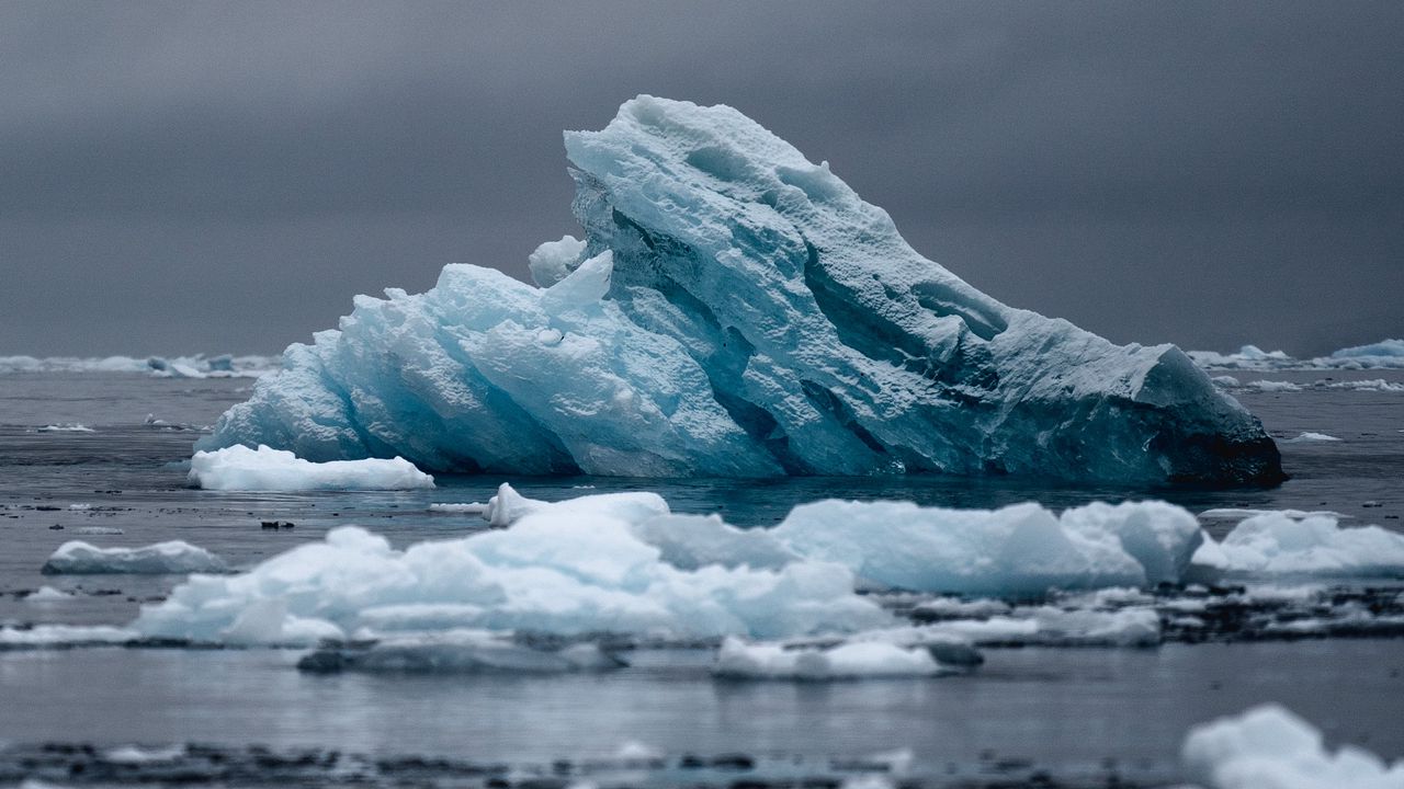 Обои айсберг, лед, вода, замерзший