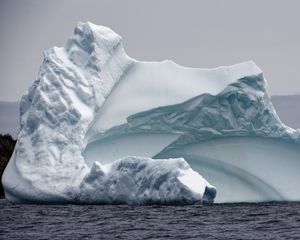 Превью обои айсберг, снег, море, рельеф