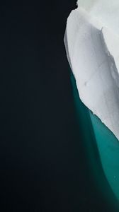 Превью обои айсберг, вид сверху, лед, вода, минимализм