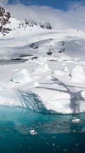 Превью обои айсберг, вода, лед, снег