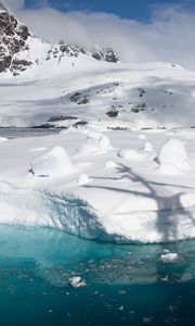 Превью обои айсберг, вода, лед, снег